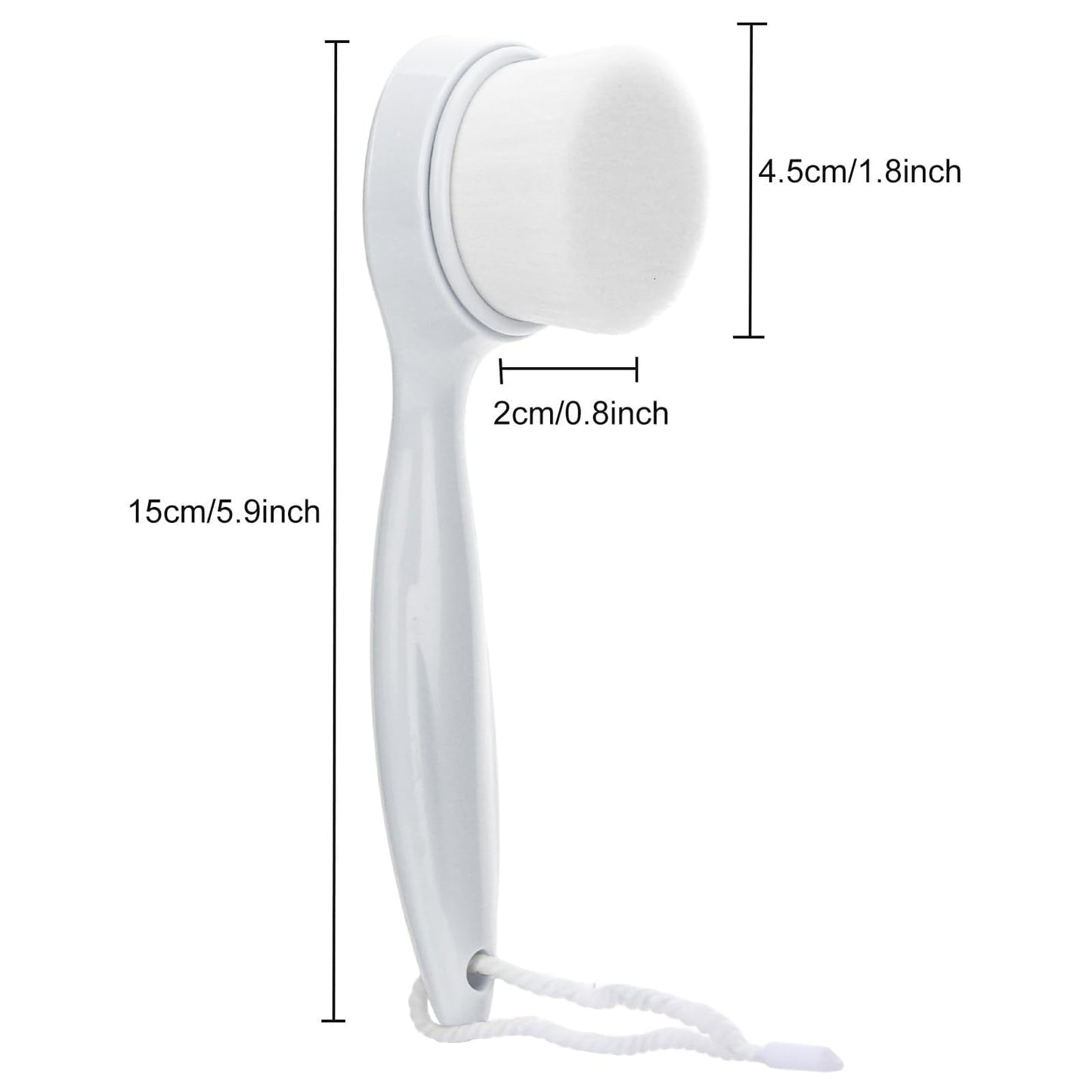 2 Pack Soft Bristle Facial Cleansing Brush for Deep Pore Cleaning, Face Exfoliating Scrub Brush for Face Cleansing Skincare Massaging (Pink and Jade White)