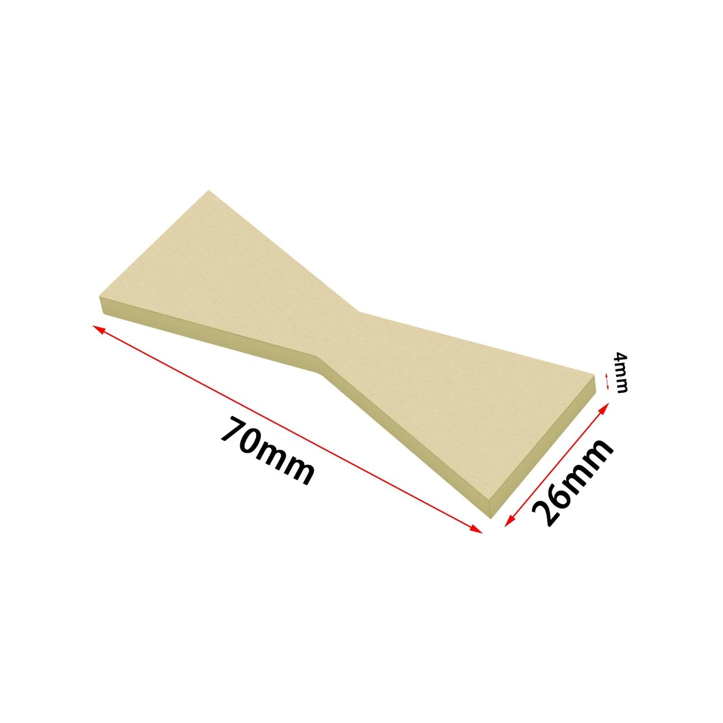 Create idea Solid Brass Bow Tie 70mmx26mmx4mm Slot Cutting Wood Bow Tie Professional Butterfly Inlay Bowtie Inlay Butterfly Inlay,for Bowtie Inlay Wood Working, HP736-BW