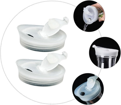 HOMSFOU 2pcs Glass Water Pitcher Lids, Replaceable Plastic Lids for Tea, Juice, and Water Carafes