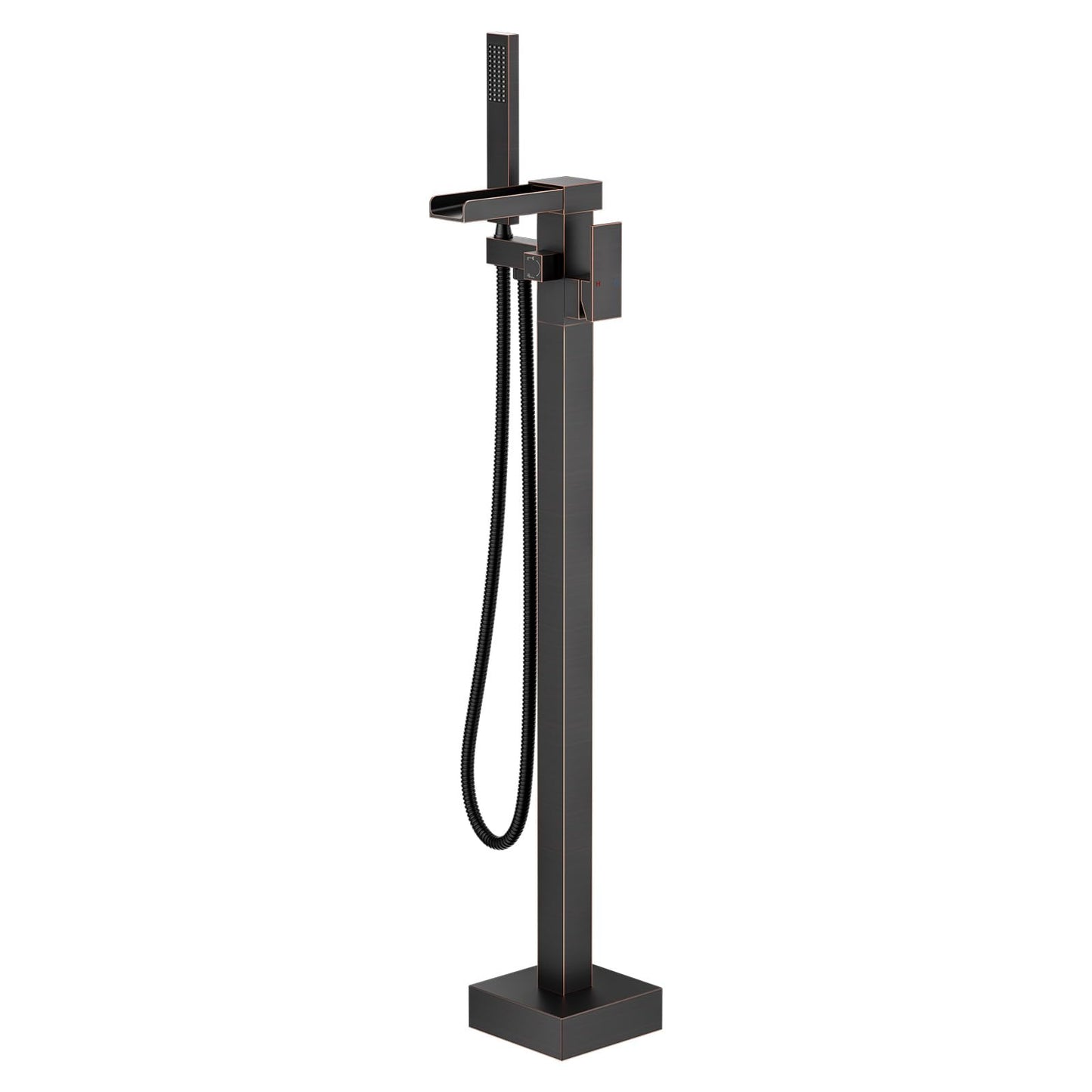 Freestanding Tub Faucet Oil Rubbed Bronze: ALEASHA High Flow Max 6.74 GPM Free Standing Tub Filler-Brass Modern Floor Mount Bathtub Faucet with Handheld Shower, for the Ultimate Elegant SPA Experience