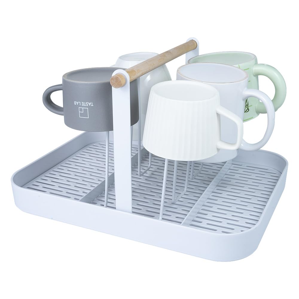 L-WASH Countertop Drying Rack for Insulated Water Bottles, Glasses, Sports Bottles, Baby Bottles, and More - Drainage Tray for Easy Cleaning and Drying - Practical and Stylish