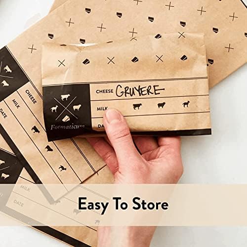 30-Pack 6.25 11 Formaticum - Cheese Storage Bags - x Wax Paper Bags to Keep Cheese or Charcuterie Fresh - Professional