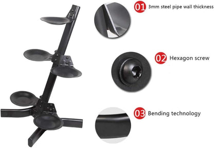 ZYMEN Private Training Gym Kettlebell Rack Kettlebell Medicine Ball Storage Rack High Load-Bearing Tray, Small Footprint Dumbbell Racks (Color : Black, Size : 42 * 39 * 73cm)