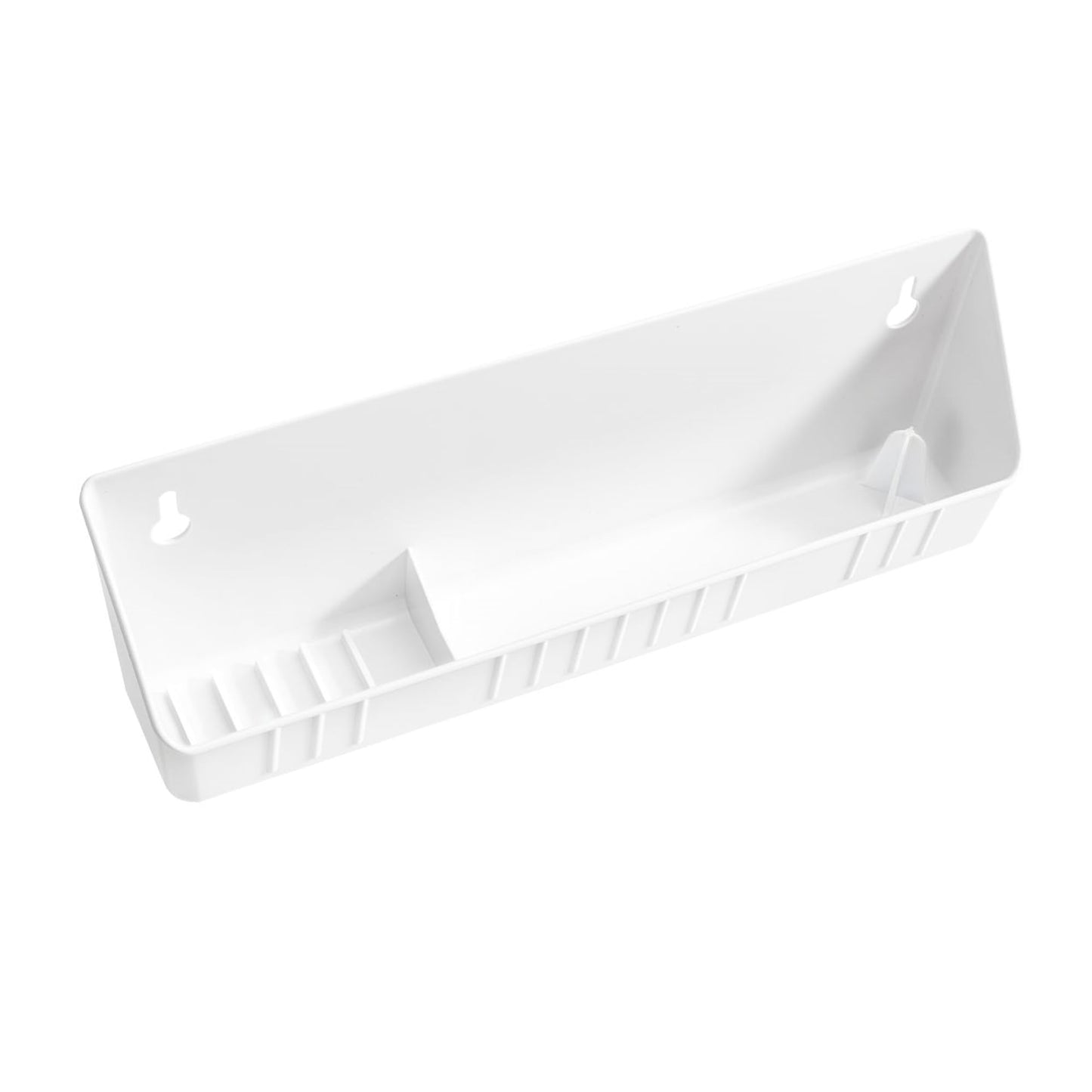 Rev-A-Shelf 11" Tip-Out Plastic Sink Trays for Kitchen and Bathroom Base Cabinet, Pack of 2 Pullout Vanity Shelf Home Organizer, White, 6572-11-11-52