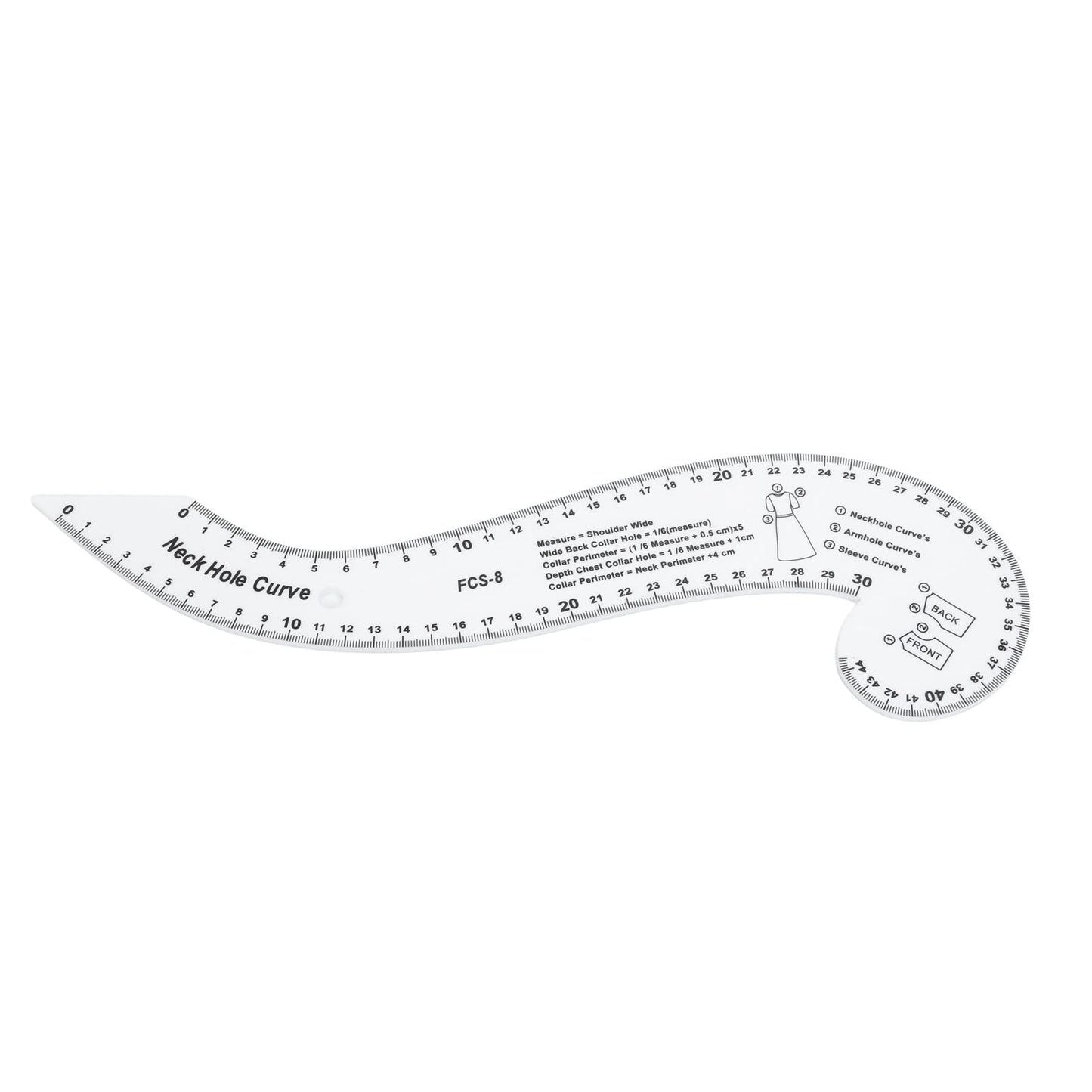 7Pcs Sewing Ruler Tailor Set Clear French Curve Ruler Sewing Ruler Set Rulers Ruler Racks Rulers High Accuracy Scale Fashion Pattern Design Ruler Set for Making Pattern Drafting