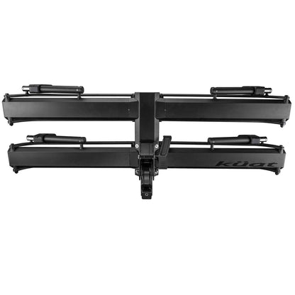 KUAT 2" Piston Pro Platform Rack - Secure Rugged Durable Portable Foldable Easy-to-Use No Frame Contact Dual Ratchet 2-Bike Hauling Platform with 5" Max Tire Width