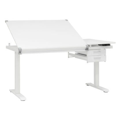Studio Designs Graphix II, Split Top Height Adjustable Drafting, Drawing Table, eLift