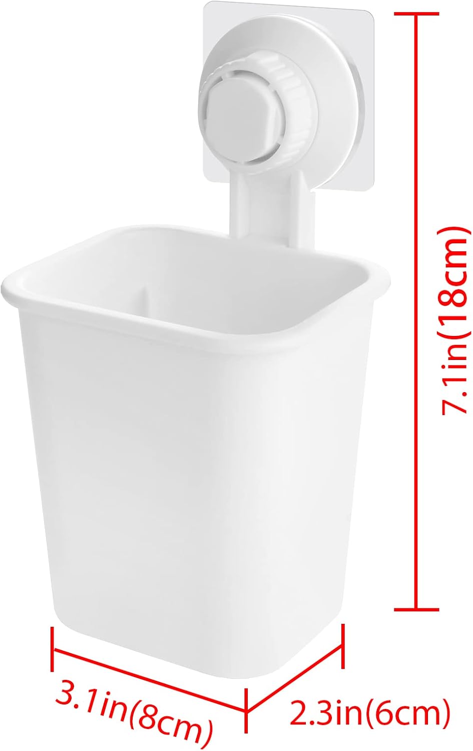Linkidea Electric/Battery Toothbrush Holder (White) Self Adhesive for Bathroom, Wall Mount Razor/Toothpaste Organizer