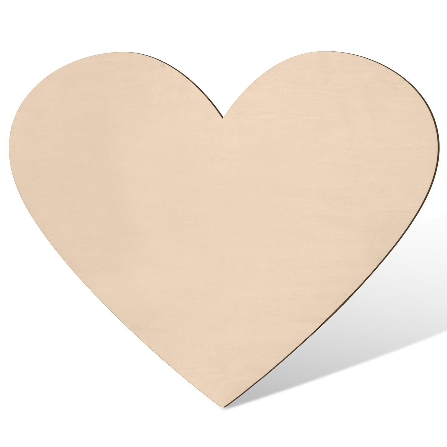 Wooden Hearts for Crafts 17 Inch Large, Big Wood Heart Sign for Wall Decor, Unfinished Blank Wood Cutouts Wooden Shapes for Birthday, Wedding Party Decoration, Valentine Day, Home Decoration
