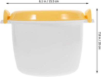 OSALADI Microwave Rice and Pasta Cooker - Dishwasher Safe Food Container for Vegetables and Soups