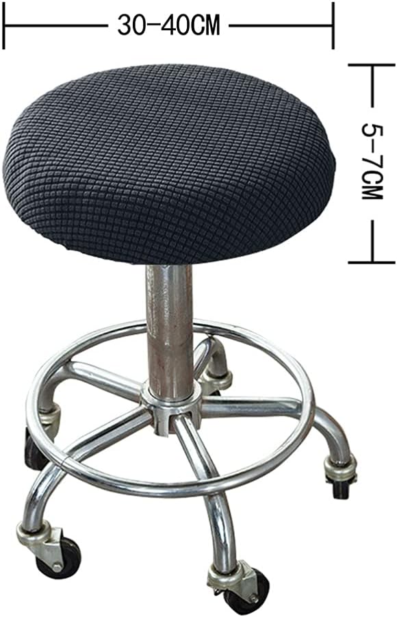 Garneck 1pc Round Stool Cover, Slipcover for Counter Stool, Bench, Outdoor Recliners, Dining Chair Polyester Cover