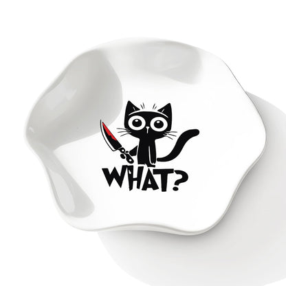 Cute Cat Spoon Rest for Kitchen, Ceramic Heat Resistant Utensil Holder for Stove Top, Funny Gift for Cat Lovers Women, Cat Themed Housewarming Decor, 5.8 Inches
