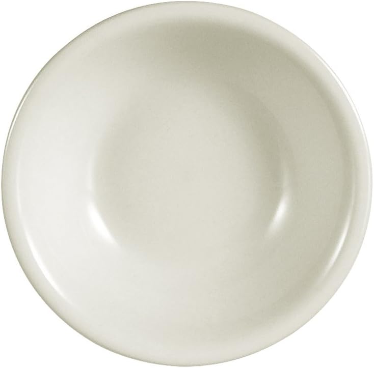 CAC China REC-11 Rolled Edge 4-3/4-Inch Stoneware Fruit Bowl, American White, 5-Ounce, Box of 36