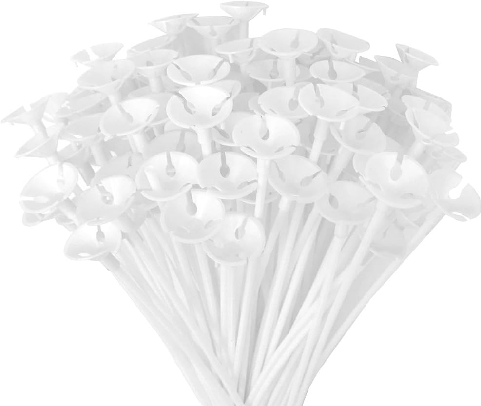 Balloon Sticks - 100Pcs Balloon Stick and Cup Set for Party Wedding