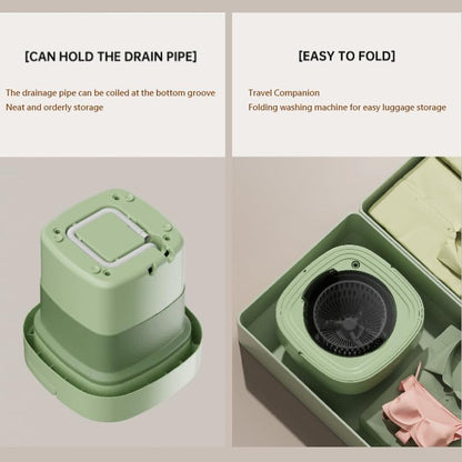 Foldable Washing Machine, 9L Mini Washer with 3 Modes, Portable for Apartments, Camping, RV Travel