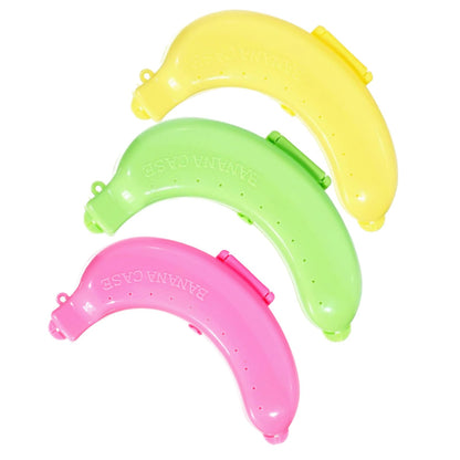 Rosojodg 3 Pack Banana Storage BPA-Free Outdoor Travel Case,Keep Fresh Banana Keeper and Protector, Cute Banana Carrier Storage Box for Picnic Camping,Food Containers(Yellow,Green,Pink)