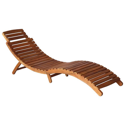 ZQQLVOO Sun Lounger with Table Royal Blue, Wood Solid Acacia Wood Standard Outdoor Chaise Lounge Sunbed for Beaches Pools