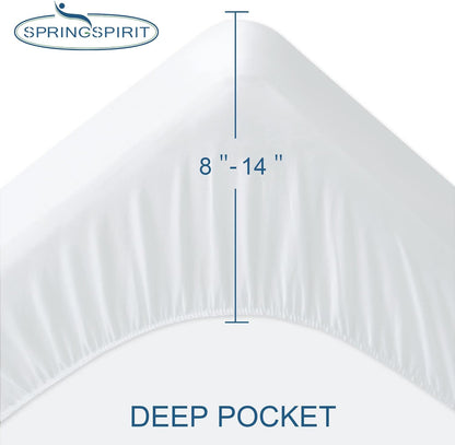 Skiennix Full Size Mattress Protector - Waterproof & Breathable Terry Topper Pad | 14'' Fitted Cover