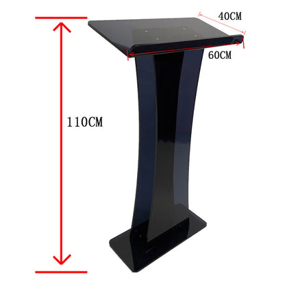 BTZHY Lectern Podium Stand, Acrylic Pulpit Transparent Podium Church Wedding Podium School Stage Host Business Office Furniture Conference Display Stand
