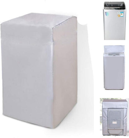 Waterproof Washing Machine Covers, Lightweight Solid Top Load Washer Dryer Cover, Silver Durable Protection