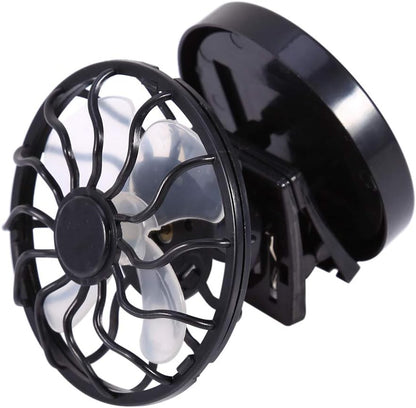 Electric Mini Clip-on Solar Fan - Air Conditioner Cooling Cell Fan for Outdoor, Home, Travel, Camping, Hiking
