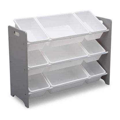 Delta Children MySize 9 Bin Plastic Toy Organizer - Greenguard Gold Certified, Grey