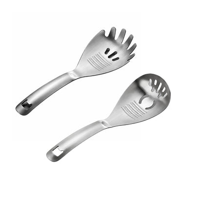 xyadyhz 304 Stainless Steel Cooking Spoon 9.05x3.14in- Multifunctional Kitchen Utensil: Slotted Spatula, Potato Masher, Raw Egg Yolk Separator, Food Grater Plate & Pasta Gadget