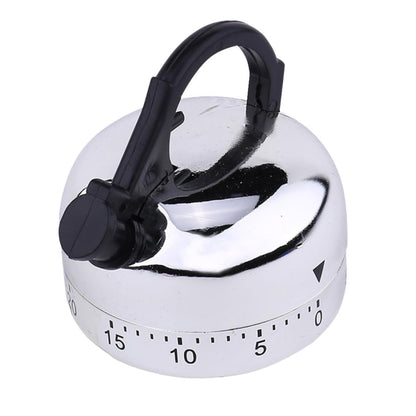 Cabilock Mechanical Kitchen Timer 60-Minute Countdown Kettle Design Cooking Timer with Rotating Alarm for Home Baking and Cooking Compact 2.55X2.16X2.16 Inch No Battery Needed