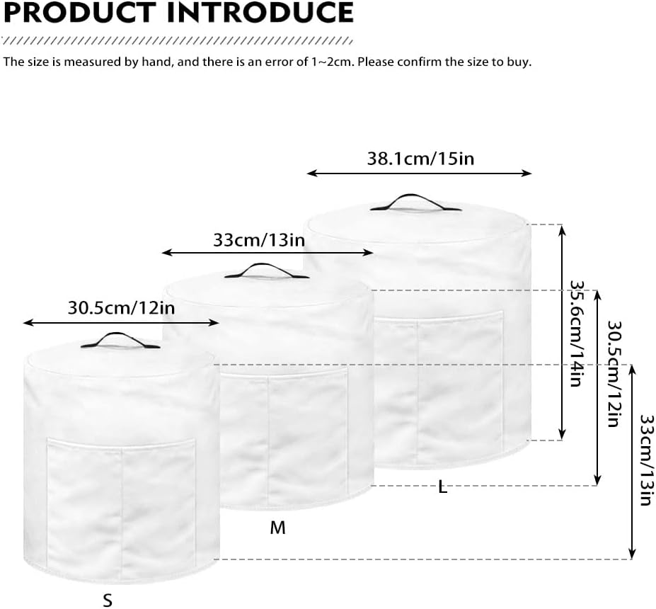 Floral Print Pressure Cooker Dust Cover Compatible with 6 Quart - Durable Cover with Pocket for Kitchen Appliances