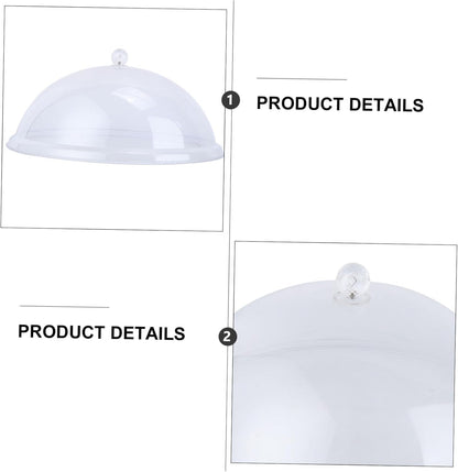 Cabilock Acrylic Food Cover, 8 Inches Round Cake Dome Cloche, Clear Food Snack Display Cover for Cake, 8.3X4.7 Inch