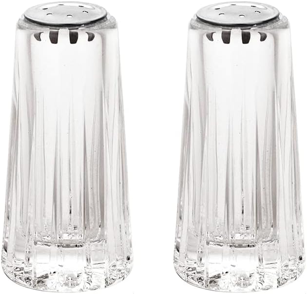 YBM Home Acrylic Salt and Pepper Shakers with Stainless Steel Lid, 1.5oz Clear Spice Herb Dispenser for Dining Table,