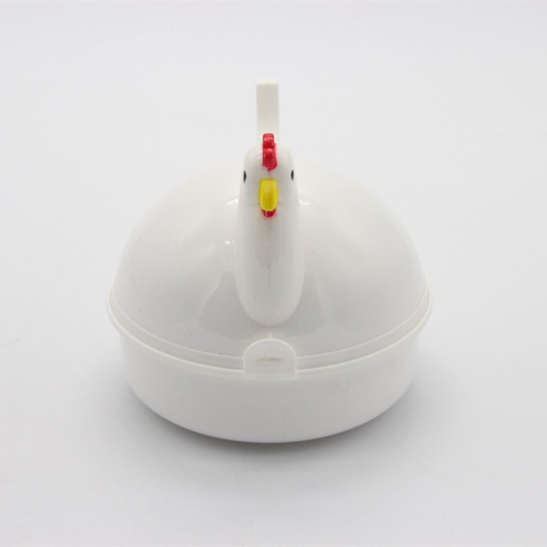 Chicken Shape Microwave Egg Cooker - 4 Eggs Capacity Boiler Steamer Poacher for Omelet & Hard-Boiled Egg