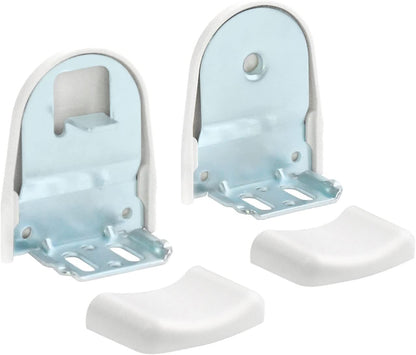 1-1/8" Roller Blind Repair Kit - Replacement Brackets Parts for 28mm Round Roller Shade Tubes, 1 Pair, White