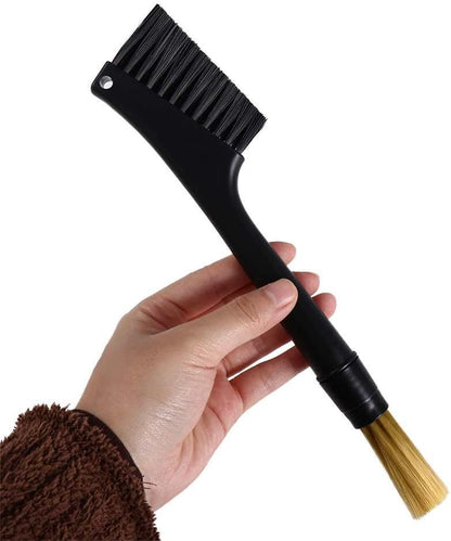 Dual Purpose Coffee Machine Cleaning Brush, Removable Double Head Espresso Brush for Home Kitchen Accessories