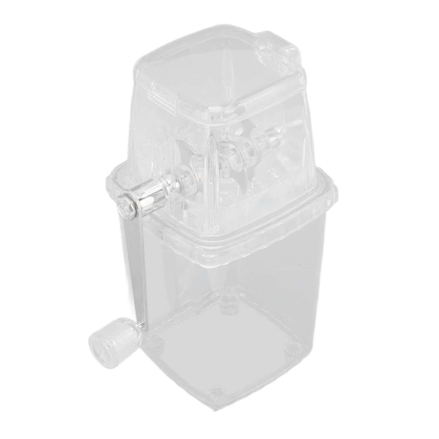 Manual Ice Crusher, Portable Ice Crusher Hand Crank Ices Ice Shaver and Snow Cone Machine Manual Ices Grinder IceChopper for Fast Coarse(Transparent)