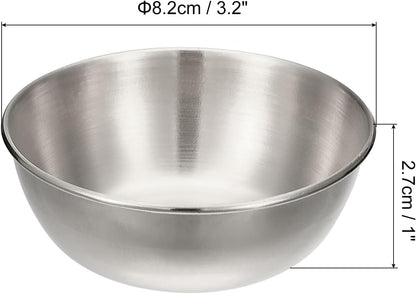 uxcell 4pcs Stainless Steel Sauce Dishes, Metal Serving Bowls for Sauces, Rice, Ice Cream