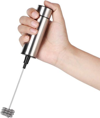 Electric Hand Mixer, Stainless Steel Handheld Kitchen Coffee Stirrer, Easy to Use Egg Beater Milk Frother