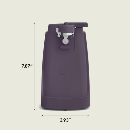 bella Electric Can Opener and Knife Sharpener, Multifunctional Jar and Bottle Opener with Removable Cutting Lever and Cord Storage, Stainless Steel Blade, Surf