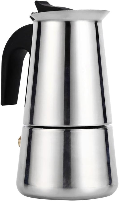 Yosoo Coffee Maker Pot, 100ml/200ml/300ml/450ml Stainless Steel Pot Espresso Coffee Maker for Home Office Use,