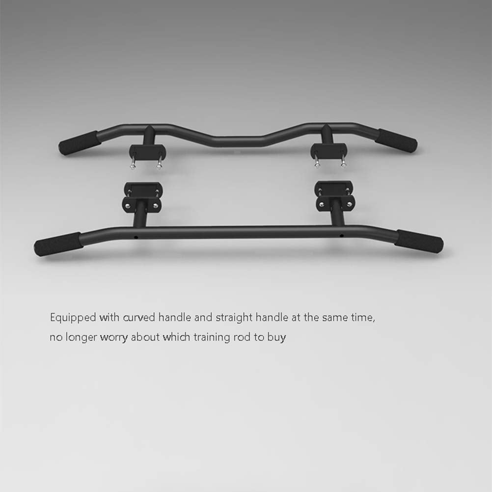 JDXQBLD Pull-Up Bars Wall-mounted Horizontal Bar, Corridor Heavy Fitness Equipment, Elastic Band Pull-up Training Station, Load 300kg, 2 Styles