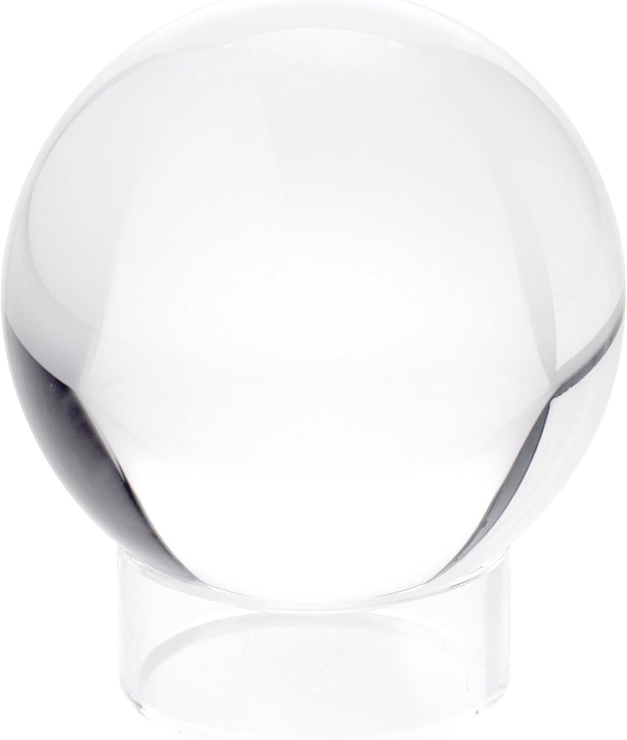 Plymor Clear Acrylic Beveled Display Holder Stand for Egg, Marble, Ball or Sphere, 1" H x 2.5" W (2 Pack)