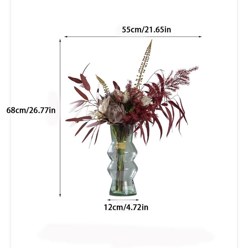 XUNTING Artificial Plants Indoor Modern Light Luxury Simulation Flower Art Set Decorazione Tavolo Da Pranzo Sala Conferenze Fiori Finti Fiori Secchi Decorazione Domestica Per Interni Plants Decor