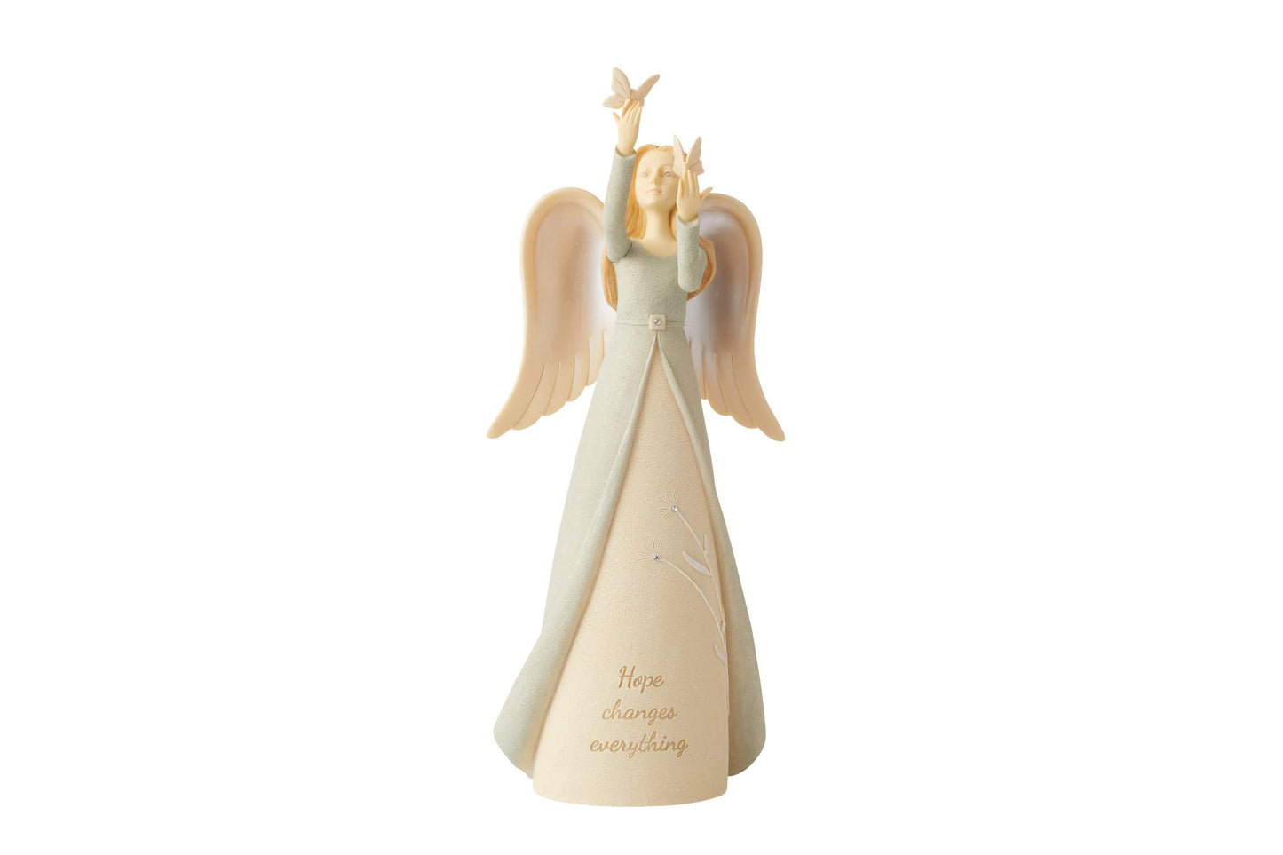 Enesco Foundations Hope Changes Everything Butterfly Angel Figurine, 9 Inch, Multicolor
