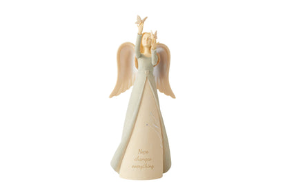 Enesco Foundations Hope Changes Everything Butterfly Angel Figurine, 9 Inch, Multicolor
