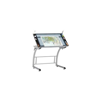 HomeStock Adjustable Art Drawing Table with Storage Trays - Drafting Desk, Standing Desk, Multipurpose Workstation