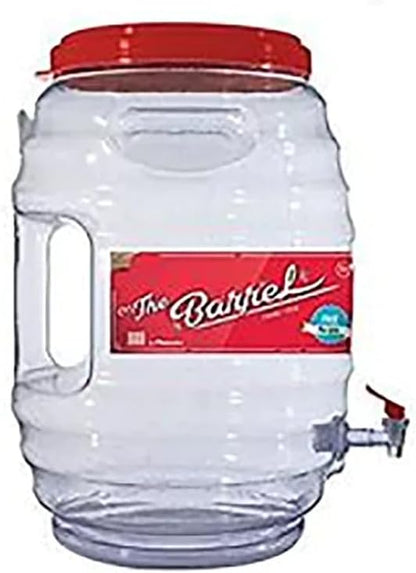 CHAMPS 5 Gallon Vitrolero Water Dispenser, BPA-Free Plastic Beverage Dispenser for Juice, Iced Teas, Red Spout