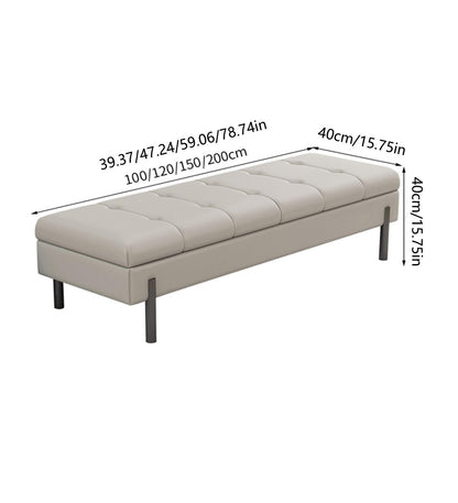 Bedroom End of Bed Bench Storage Footstool, Bedroom End Bench, Upholstered Fabric Storage Footstool, Entryway Upholstered Footstool, Footstool for Living Room and Bedroom Ottoman Couch Bench (Color :