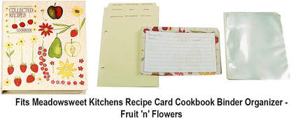 Recipe Card Plastic Sleeve Protectors for Meadowsweet Kitchens Cookbooks