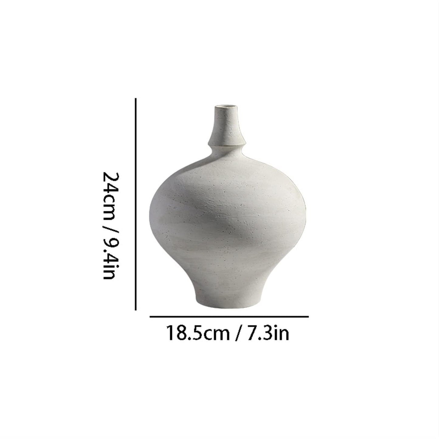 Large Ceramic Antique Stoneware Vase, Handcrafted Porcelain Flower Vase for Living Room, Bedroom, Office