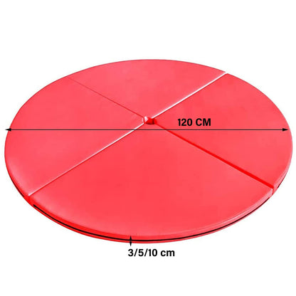 Dxcaicc Pole Dance Mat Round Pole Dance Crash Mat Fitness Exercise Portable Folding Beginner Protection Mat Gymnastic Shock Absorption Safety Mat for Club Party Pub Home,Red,Thickness 10cm